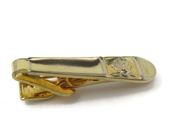 Knight Helmet Tie Clip Tie Bar: Vintage Gold Tone - Stand Out from the Crowd with Class
