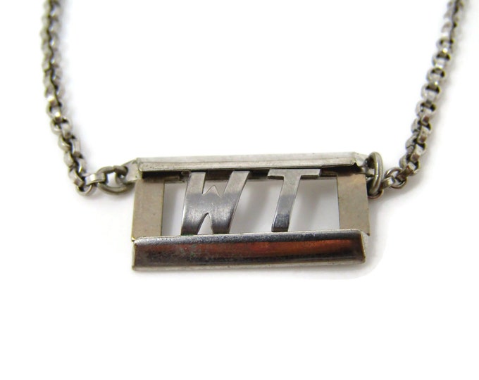 RDT Initials Letters Tie Clip Men's Vintage Tie Bar Excellent Design