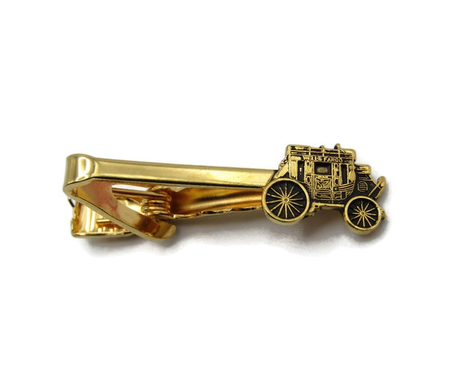 Carriage Car Gold Tone Transportation Car Vehicle Classic Tie Bar Tie Clip Men's Jewelry