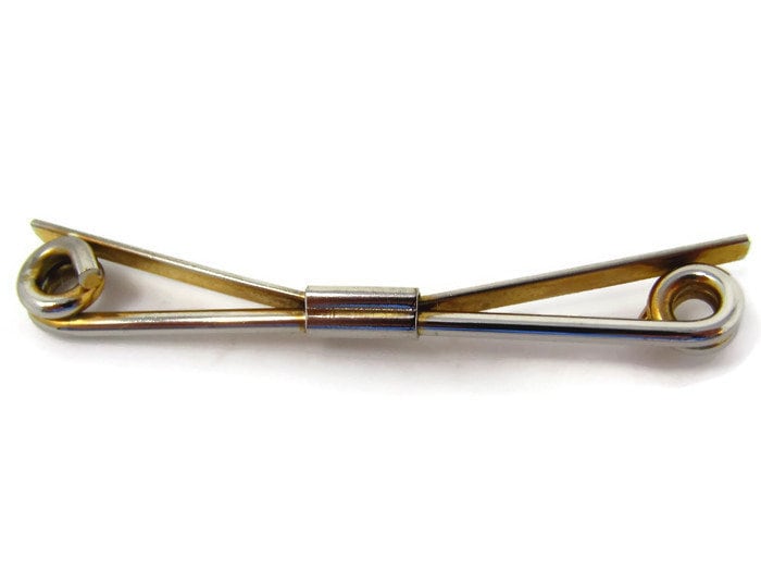 Classic Collar Bar Vintage Tie Bar Clean Faded Gold Tone Design