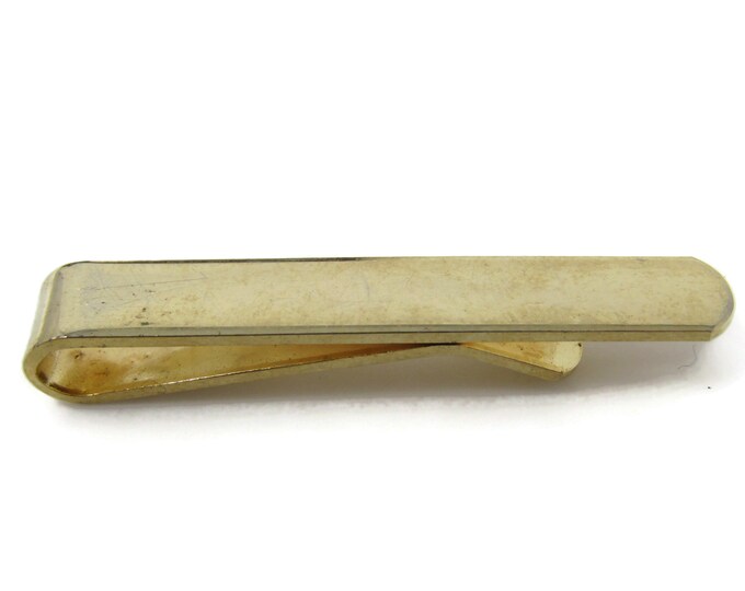 Classic Rounded End Tie Clip Tie Bar: Vintage Gold Tone - Stand Out from the Crowd with Class