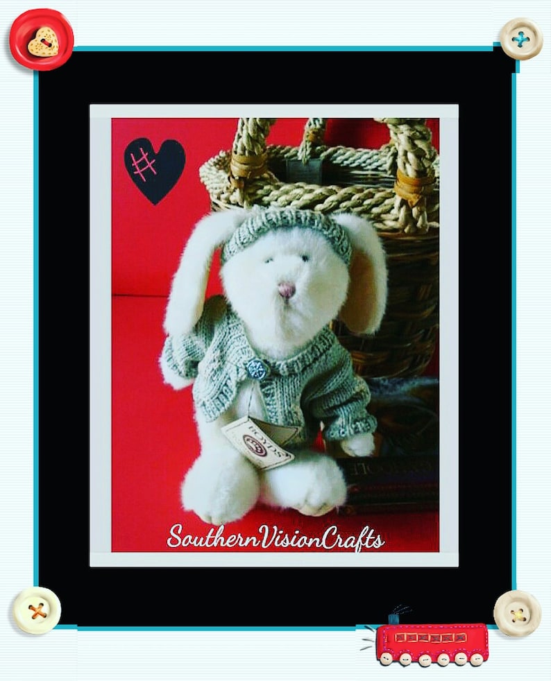 Boyds Bear Stuffed Animal Plush Toy Carly Crystalfrost Bunny Rabbit Children Baby Nursery Easter Bunny Spring Summer Hat Doll Vintage Toys