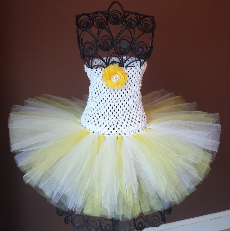 Yellow & White Tutu Dress and Headband Set baby Tutu Etsy