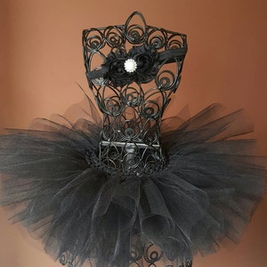 Gorgeous Black Tutu and  Headband Set, Tutu and headband set,newborn, flower girl,smash cake outfit. Ballerina, baby tutu,birthday
