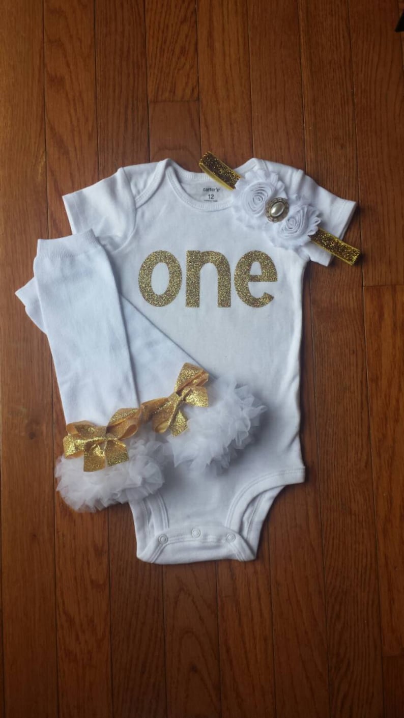 SALE Gold Glitter Vinyl Bling one Onesie Leg Etsy