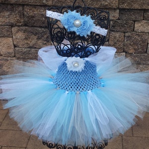 Cinderella inspired Tutu Dress & headhand set,Birthday,ballerina,photo prop,smash cake outfit, Halloween costume, baby, toddler