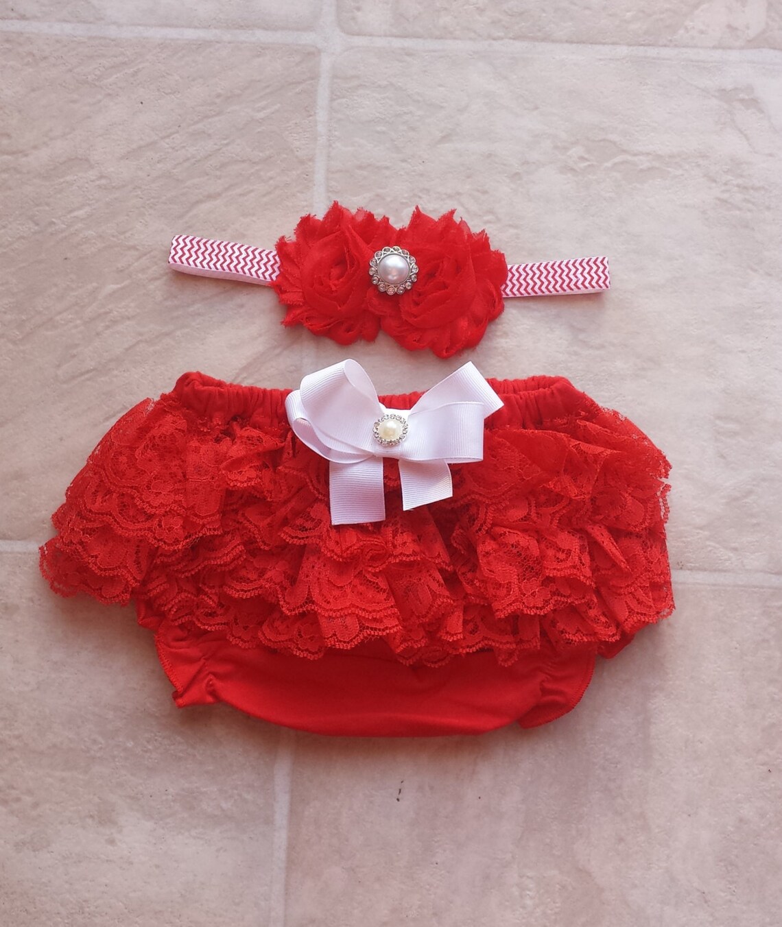 Red Lace Bloomers Baby's 1st Valentines Day Birthday Etsy