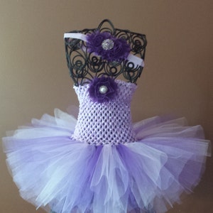 Lavender,purple,and lilac Tutu Dress and headhand set,Birthday,newborn flower girl,ballerina,photo prop,costume, infant, baby, toddler, girl