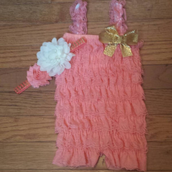 Tammy Coral Strapless Romper main image 1