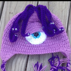 Monsters Inc Hat, Celia Mae, Celia Mae Monsters Inc, Crochet Celia Mae Hat, Celia Mae Hat, Monsters University, Mike and Celia