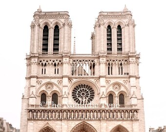 Notre Dame Cathedral, Architecture decor, Paris France Print, Travel Wall Art, Notre Dame Photo, Home Decor Wall Art, Paris Photography, 5x7