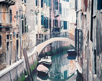 Venice Italy Photography, Venice Canal Print, Travel photo, Venice Italy Canals, Architecture Print, Pastel wall art, Rustic Wall Decor