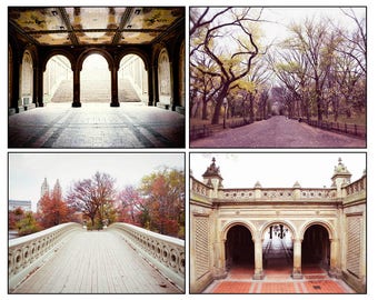 Central Park Print Set, New York City Photography, Set of 4 prints, NYC Wall art, Central Park Decor, New York City Art, Central Park decor