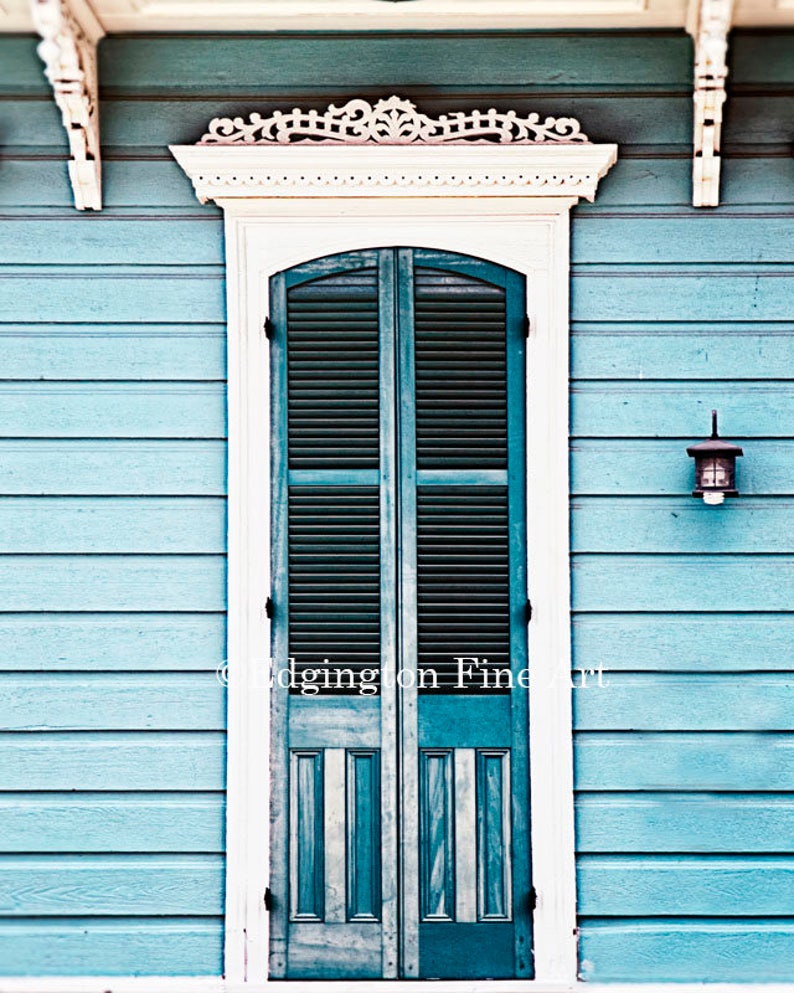 New Orleans Door Picture Architecture Wall Art French Quarter Decor 5x7 Inch Print