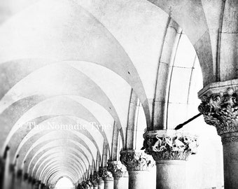 Venice Italy Decor, Black and White Art, Venice Wall Art, Architecture Print, Venice Photography, Travel Wall Art, St Marks Basilica Venice