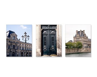 Paris Travel Decor, Set of 3 Prints, Paris Wall Art, Canvas Print, Paris Photography, Travel Wall Art, Architecture Art, French Decor Print