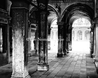 Venice Italy Black and White Italy Photography Venice Italy Decor Travel Wall Art Architecture Print Italy Travel Photo Architecture Decor