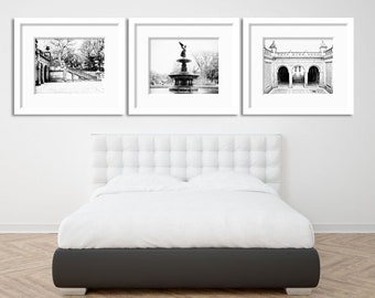 Central Park Photos NYC Wall Art New York City Decor Set of 3 Prints Black and White art New York City Prints New York Wall Art NYC Prints