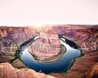 Southwest Wall Art Horseshoe Bend Print Southwestern decor Southwest Desert Art Nature Decor Landscape Print Desert Decor Nature photography