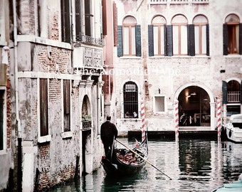 Venice Italy Photo, Travel photography, Gondola print, Venice Italy Decor, Architecture Print, Travel Wall Art, Pastel Decor, Europe Print