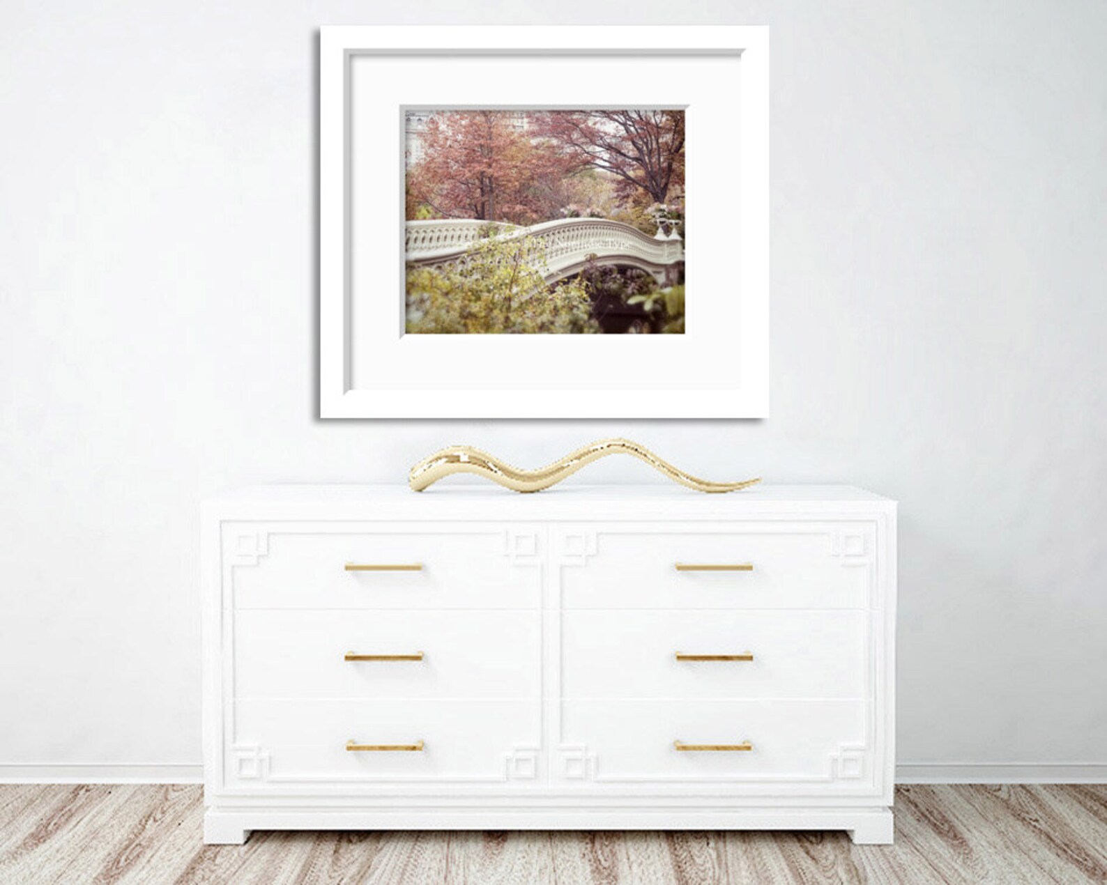 Central Park Photo, New York City Decor, Bow Bridge Print, Romantic
