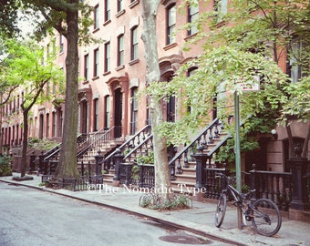 New York City Greenwich Village Print, Brownstone photo, New York City photo, West Village, NYC home decor, New York print, New York decor