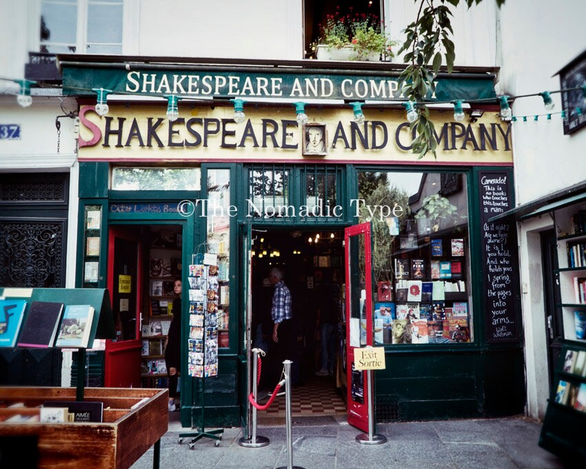 Shakespeare Paris Bookstore Print Paris Bookstore Wall Art Paris Photography Art Print Gift for Book Lover