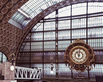 Musee D'Orsay Photo Clock photo print D'Orsay Museum photo Paris clock photo Musee D'Orsay clock Paris France print Paris wall art Europe