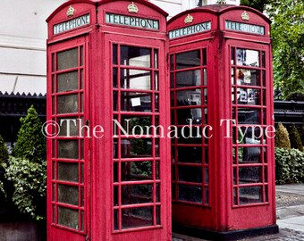 London Phone Booth Print, London Photography, Red Wall Art, London England Print, London Wall Art, Travel Decor, England Decor, 8x10 print