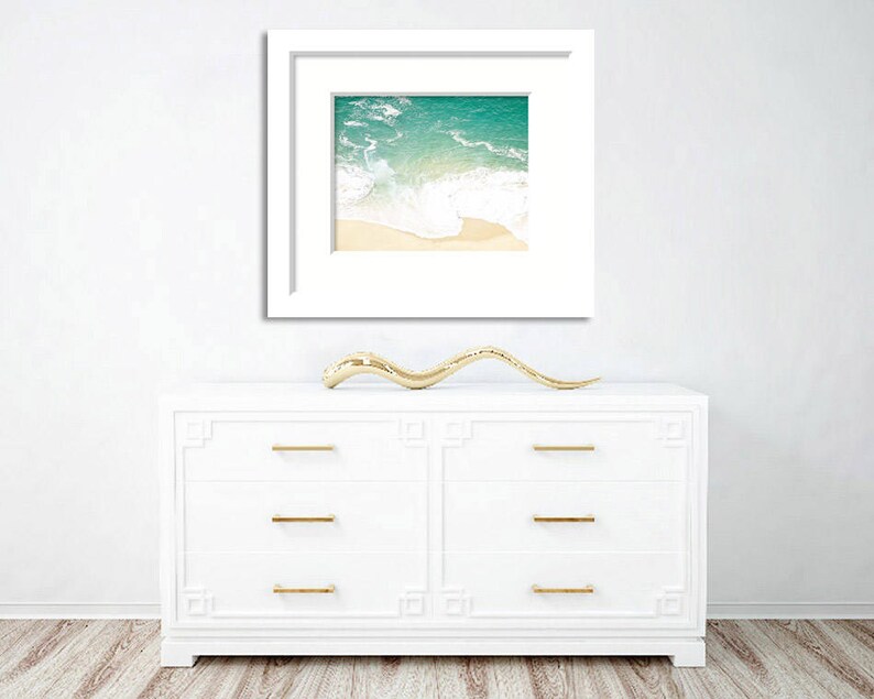 Teal Decor Beach Wall Art Turquoise Wall Art Wave Photo Etsy