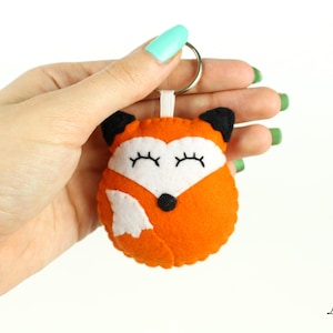 Fox Keychain. Felt Fox Gift Bag Charm. Fox Keyring. Girlfriend Gift Under 20. Birthday Gifts for Her. Accessories Fox Plush. Stuffed Animal.