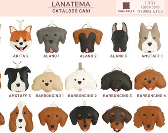 Birthday dog gift, Bernese mountain, Cocker keychain, customizable breed keyring, Leather key holder, Dog mom lover, Pinscher Shiba inu