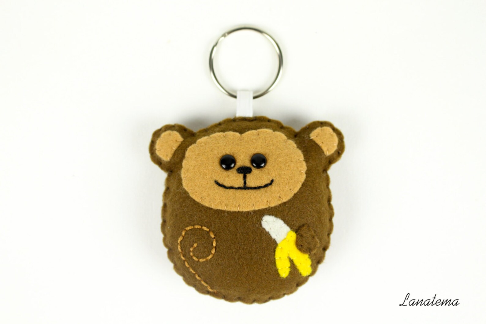 Monkey Keychain Gift for Her Monkey Keyring Monkey Gift Etsy