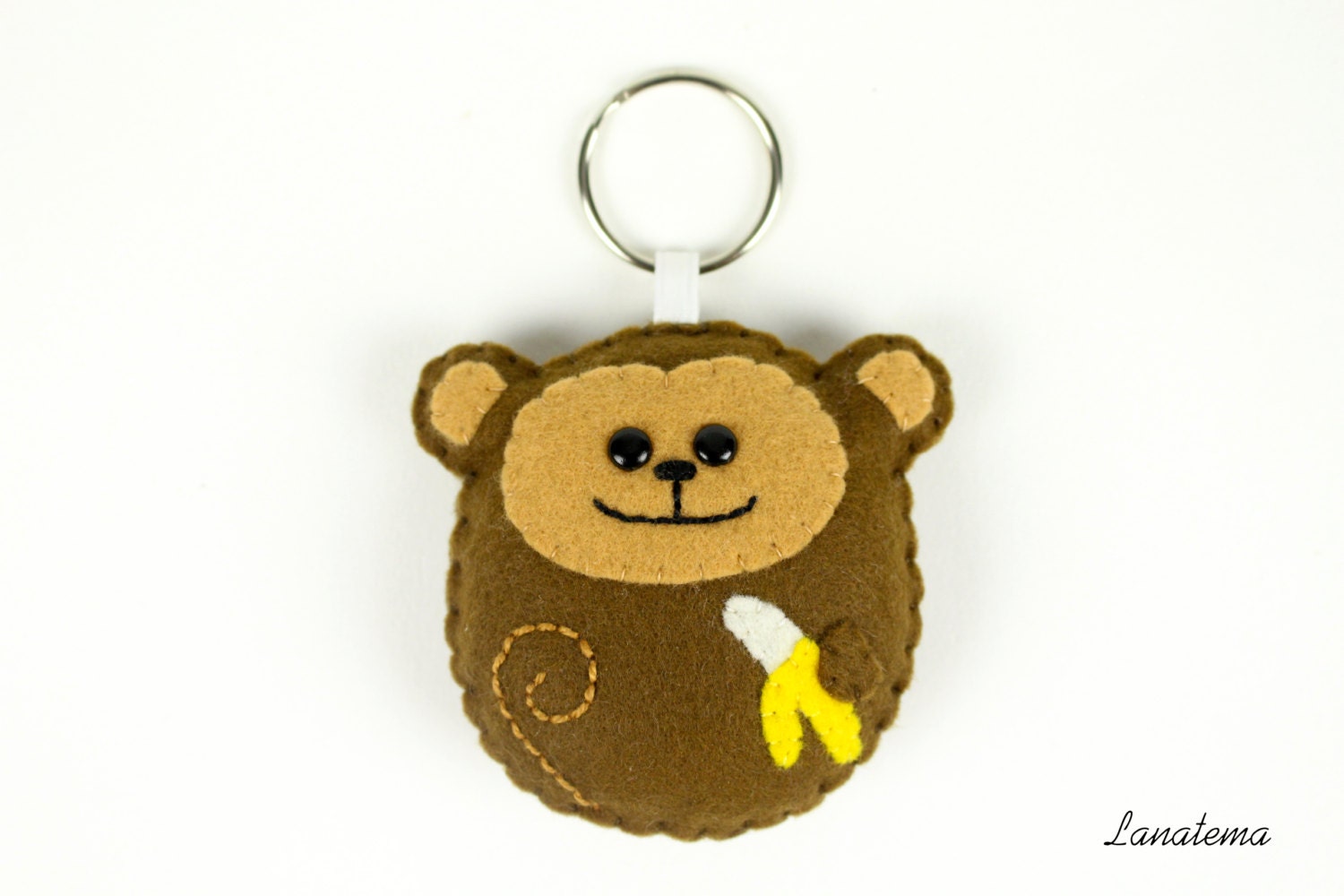 Monkey Keychain Gift for Her Monkey Keyring Monkey Gift Etsy