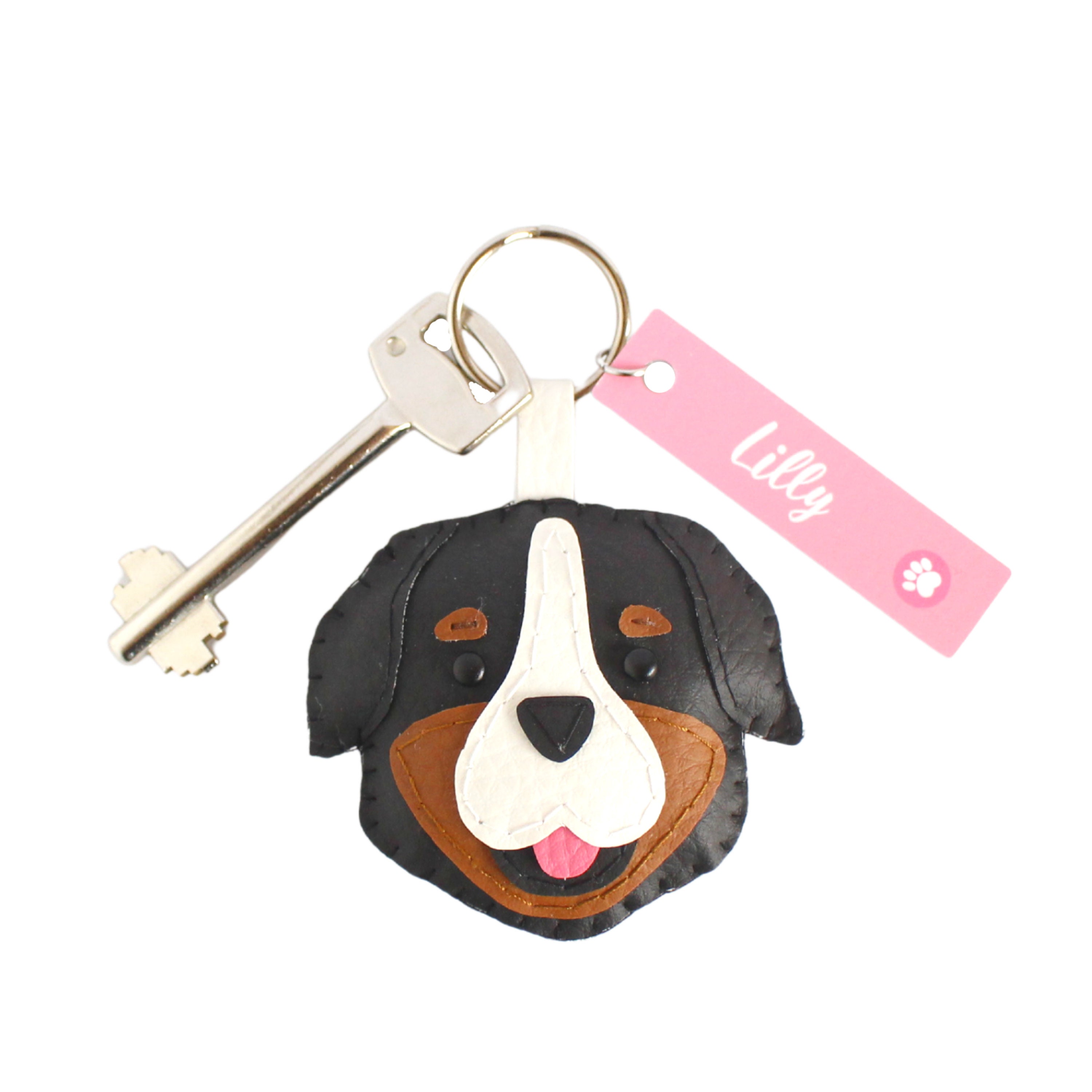 Bernese GUARDIAN Bell of Good Luck gift fortune pet keychain gift