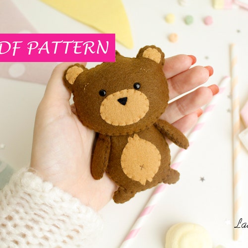 Felt Animal Pattern Mobile Pattern Etsy