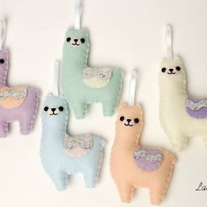 LLama ornament felt, Llama gifts, drama llama Christmas ornament alpaca, llama decor, Christmas decoration llama decor funny animal ornament image 7