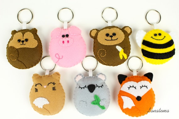 Squirrel Keychain. Kawaii Animal Charm Squirrel Gift Stuffed Keyring Women  Keyring. Gift for Him Under 20. Girlfriend Birthday Gift for Her 