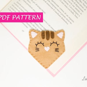 FeltPattern Animal Pattern. Pattern Sewing. Corner Bookmark. Felt Pdf. Cat Lover Gift Kids. Easy Felt. Tutorial PDF. Diy Felt Animals.