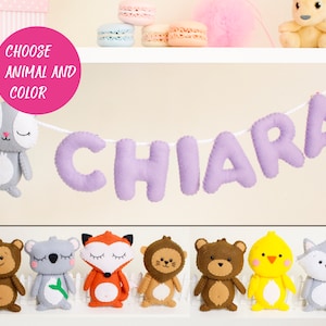 Benutzerdefinierter Name, Filzname, personalisierter Babyname, Babyzimmer-Taufgeschenk, Babygeschenk, Schlafzimmername, Geburt