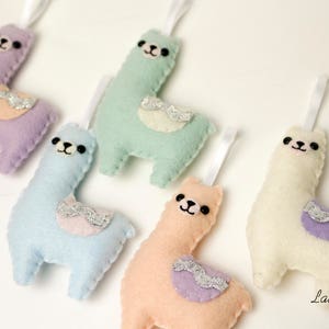 LLama ornament felt, Llama gifts, drama llama Christmas ornament alpaca, llama decor, Christmas decoration llama decor funny animal ornament image 6