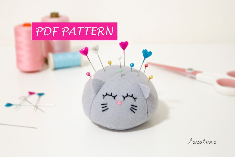 Felt Pattern Pincushion Hand Embroidery Tutorial, Digital File ...