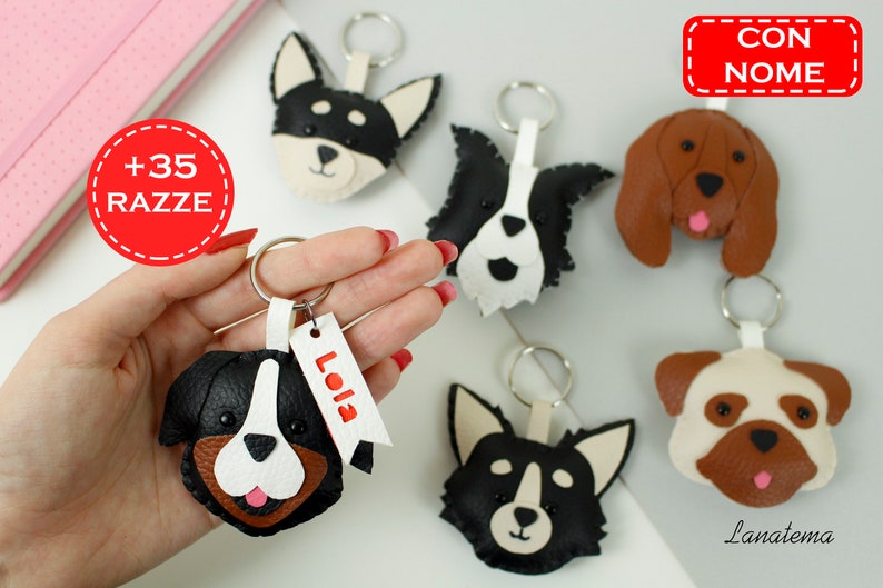 Golden Retriever Portachiavi Cane Con Nome Personalizzato Etsy