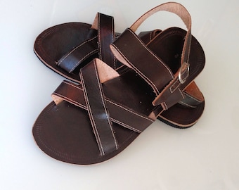 Leather Sandals Dark Summer Greek Style Sandals Boho Sandals Summer Leather Unissex Sandals COISAS "PRIMAVERA" CSLM015