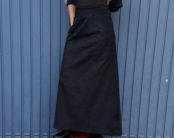 Pocket Pencil Full Length Corduroy Bohemian Long Modest Casual Skirt for Women sizes XS, S, M, XL, XXL, Loungewear Festival Indie Clothing