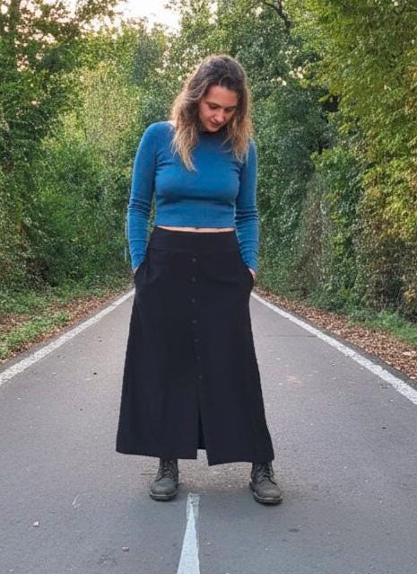 Jupe Courte Diabolique Taille 40 – Beige, 2 Plis Devant, Coton, Fabrication Française