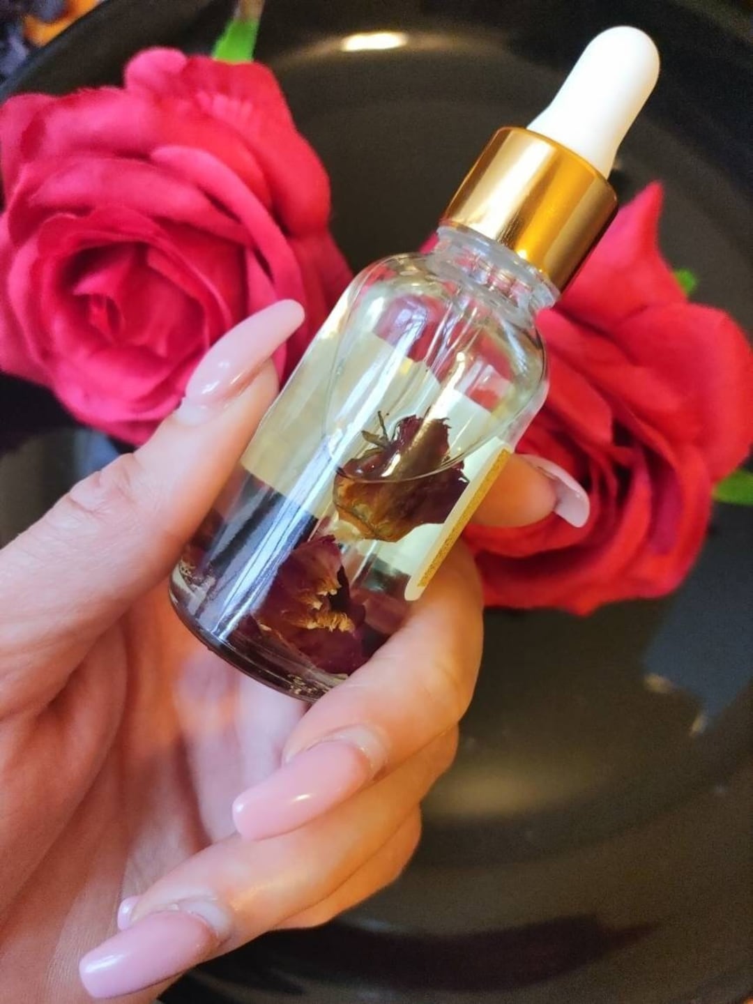 Rose Face Oil Face Oil Rose Face Serum Facial Serum Etsy