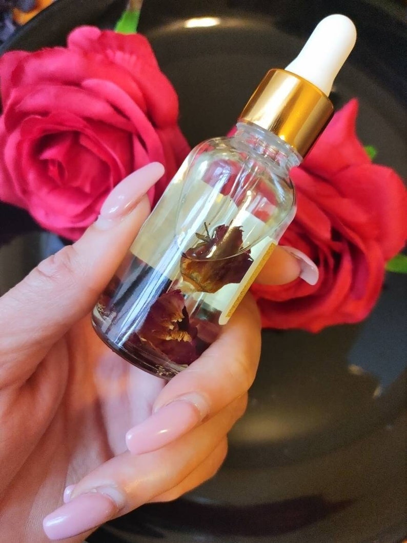 Rose Face Oil Face Oil Rose Face Serum Facial Serum Etsy