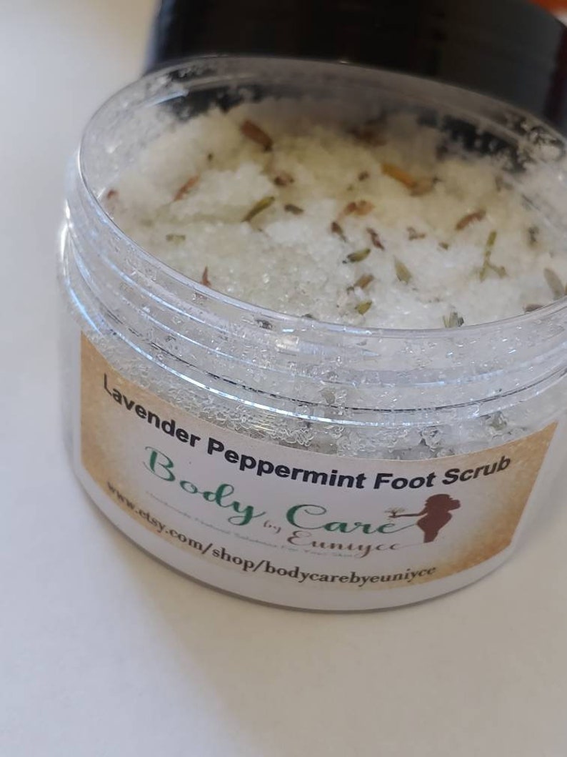 Foot Scrub Lavender Peppermint organic Foot Scrub Epsom Etsy