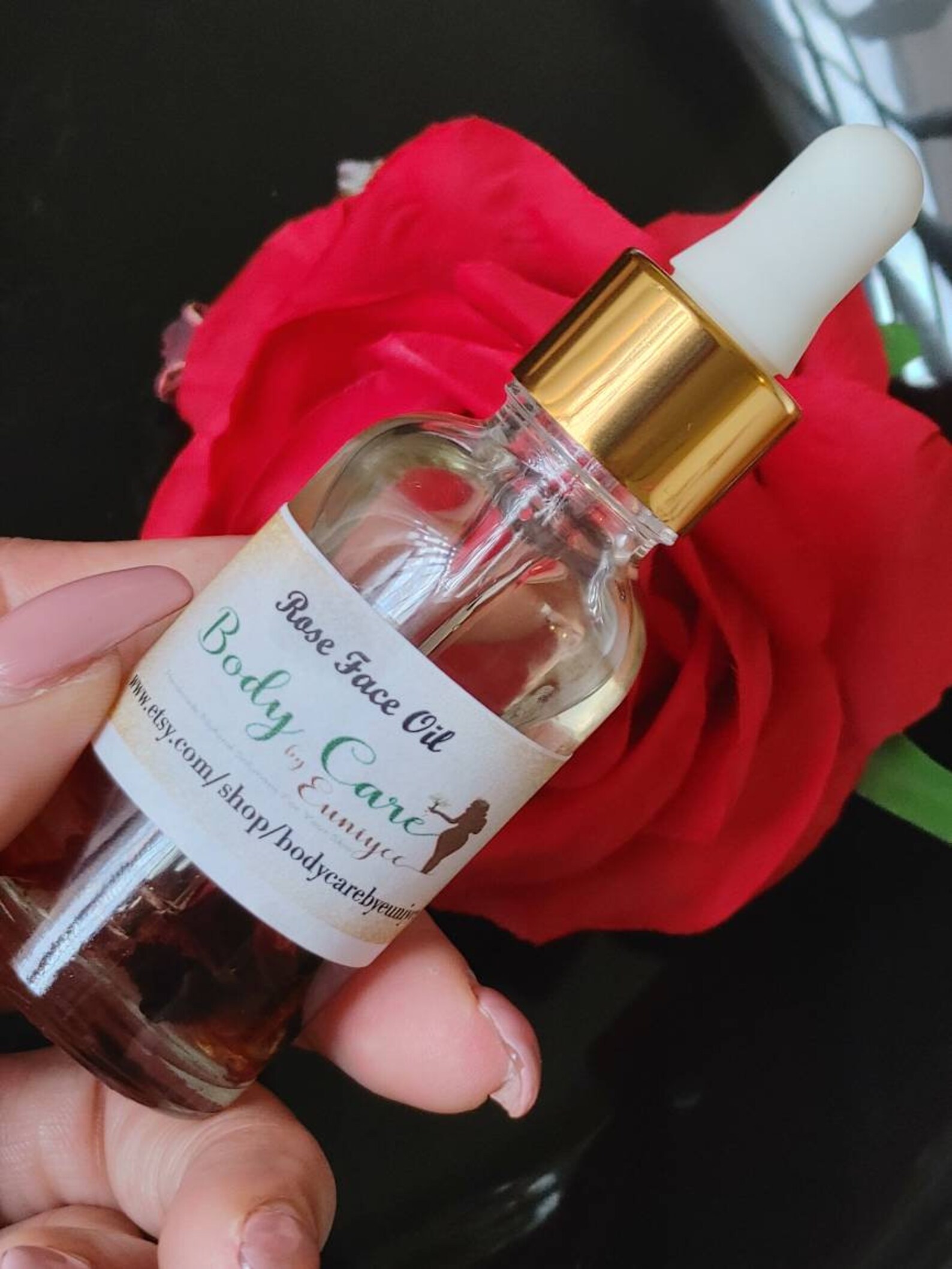 Rose Face Oil Face Oil Rose Face Serum Facial Serum Etsy